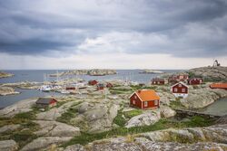Fishing village in Sweden