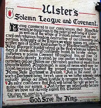 'Ulster Covenant' mural