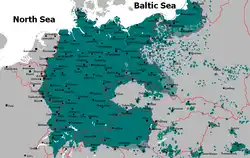 map of historical german linguistic areas