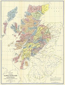 Map of the clans of Scotland (1899)