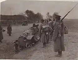 The picture of the soldiers in the Russian Empire
