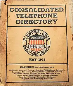 Consolidated Telephone Directory - Allentown PA