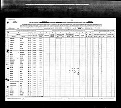 Manifest of in-bound passengers from Los Angeles to Honolulu, 1939