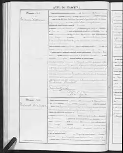 Birth record of the Italian-Brazilian sculptor Victor Brecheret, born Vittorio Breheret in Farnese, Viterbo, Italy, December 15th, 1894.