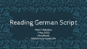 Reading German Script Presentation (2022)