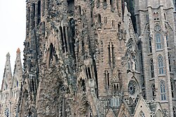 The Sagrada Família Basilica in Barcelona.