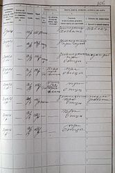 Sample page from the Russian census of 1897