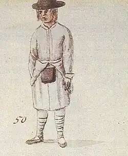 Latvian peasant from Gulbene parish by Brotze