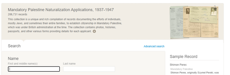 Mandatory Palestine Naturalization Applications, 1937–1947