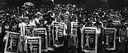 Black and white image of League of Women Voters rally in St. Louis Missouri Sept 13, 1920