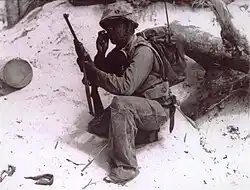 Code Talker on Tarawa in November 1943.