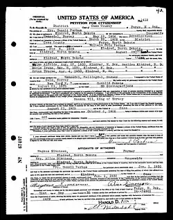 petition of naturalization