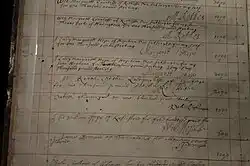 Robert Chieslie's name in the records of the Company of Scotland