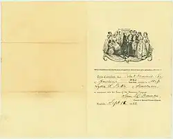 Marriage Certificate of John Owen Dominis and Lydia K. Paki, 16 September 1862.