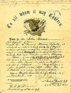 Discharge certificate