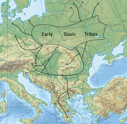 The Slavic migrations into Europe in the sixth and seventh centuries CE