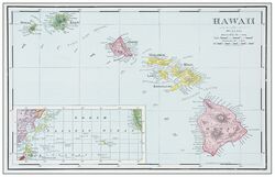 Chromolithograph map of the Hawaiian Islands, 1899.