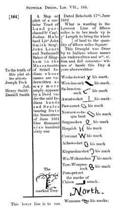 Deed signed at Rehoboth, Massachusetts, 17 June 1661