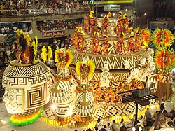 Carnival being celebrated in Rio de Janeiro