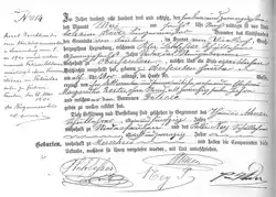 Birth certificate of Félicie Schlesser