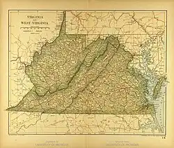 Map of (West) Virginia