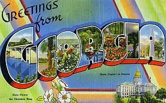 Georgia postcard