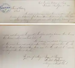 Original handwritten record of General Order No. 3 held in the National Archives