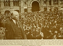 Vladimir Lenin at the demonstration