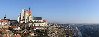 View from the Castle to the Old Town of Znojmo, Czechia