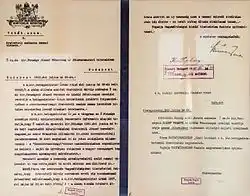 Document certifying the nobility of the Kratochvil family. Budapest, 1910.