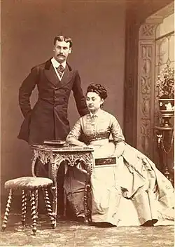 Prince Charles Louis Napoléon Achille Murat and Salome Dadiani of Mingrelia.