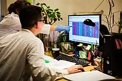 Scientists in the processing of DNA sequences.