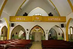 Interior of Catholic Church. Kralendijk, Bonaire.