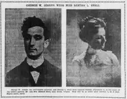A wedding announcement in a newspaper from 1903
