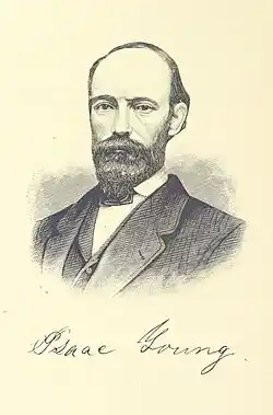 Portrait of Isaac Young on "History of Western Maryland including biographical sketches"