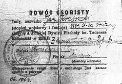 Polish identity card, 1943