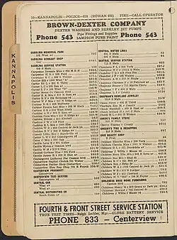 Directory of the Concord Telephone Co. from 1946