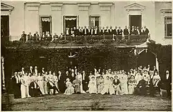 marriage photo from a town in Belarus during the Russian Empire