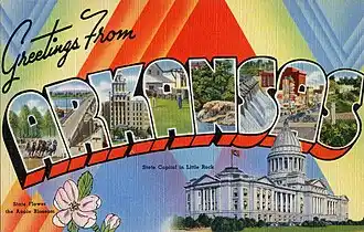 Arkansas post card