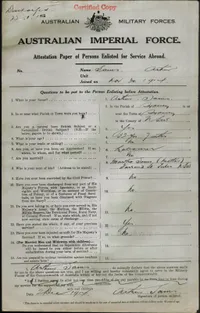 Example Military Enlistment Form