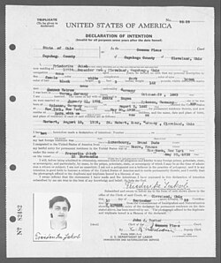 Naturalization record