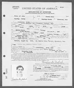 Naturalization record