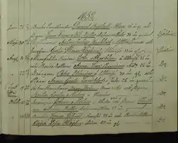 Marriage of Margareta Kristina Höglund and Anton Julius Winblad I on June 24, 1852 in Ytterlännäs, Sweden