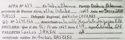 Born Karol Jakin in Slovenia he is recorded on his Argentine death certificate as Carlos Jakin.