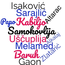 Wordcloud Bosnian Jewish surnames
