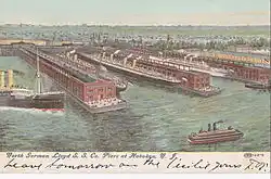German ships docked at Hoboken, New Jersey. 1909.